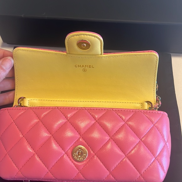 Chanel Sunglasses Holder with Chain in Rainbow Pink π π - Picture 12 of 17